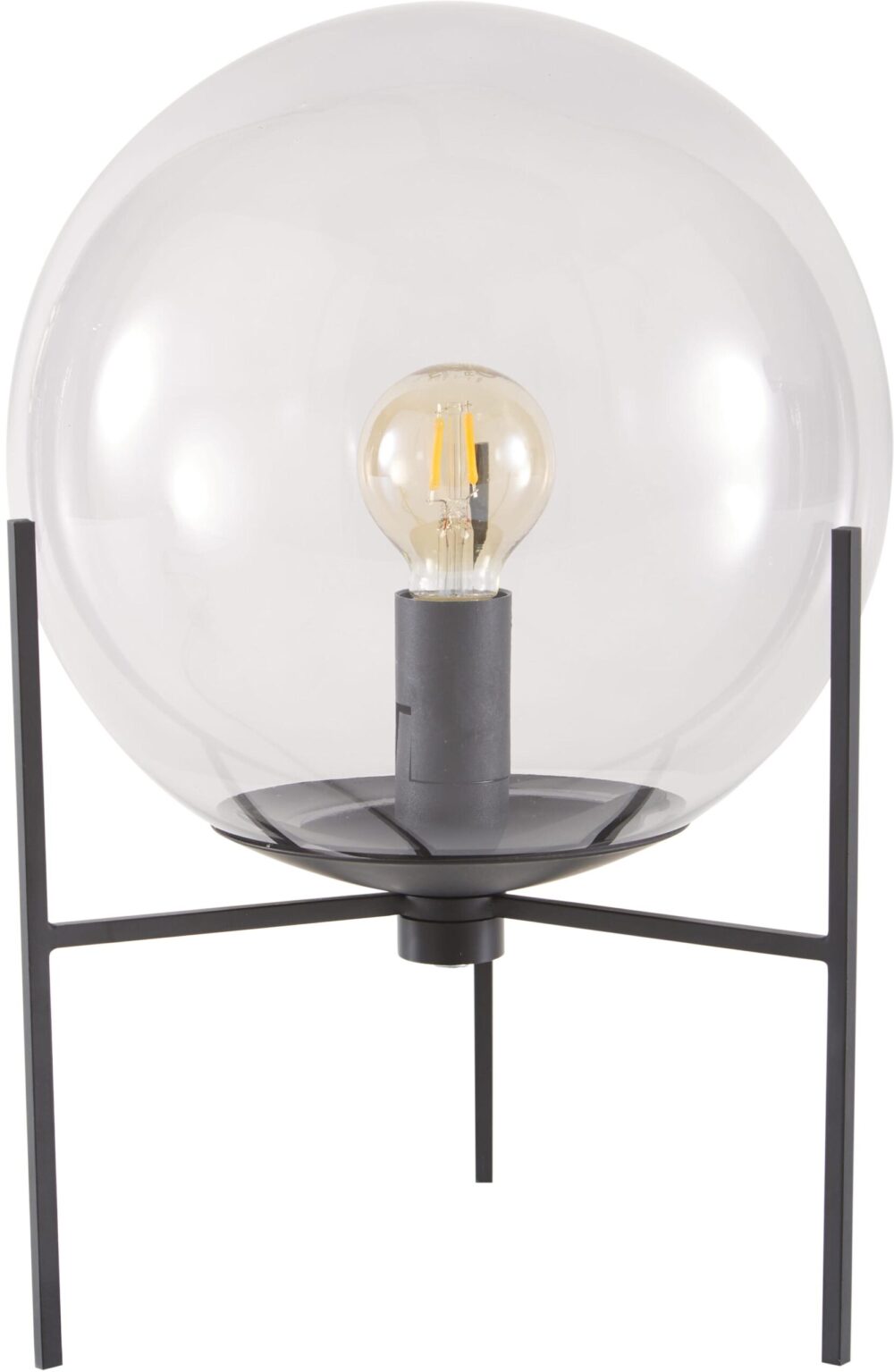 Lampa de masa din sticla Alton negru-transparent