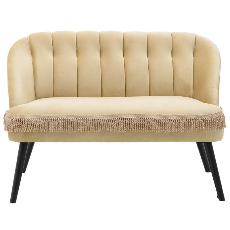 Canapea 2 locuri, pin si poliester,113x70x77 cm