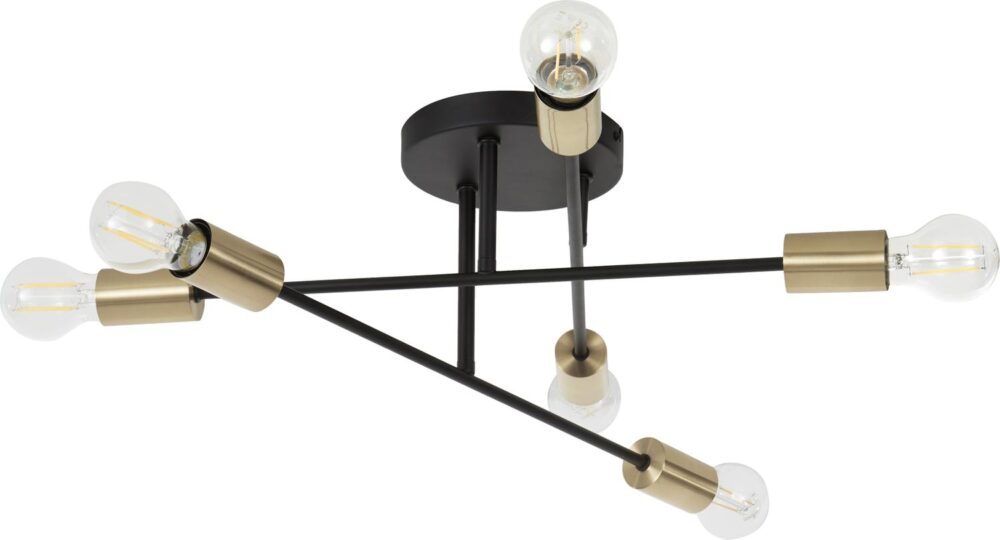 Lustra Visby, negru / auriu, metal, 55x20cm