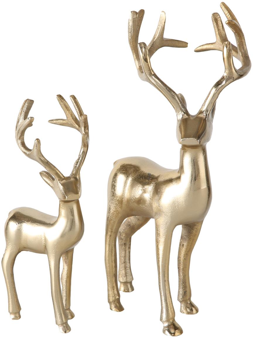 Set 2 decoratiuni Thielo, model cerb, aluminiu, auriu image10
