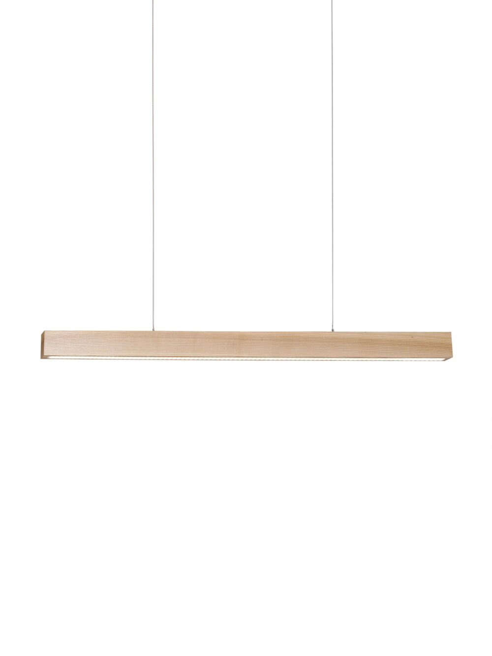 Lampa suspendata Timber din lemn, LED, 65x9 cm