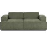 Canapea din textil pentru 2 persoane Melva, verde, 198x101 cm