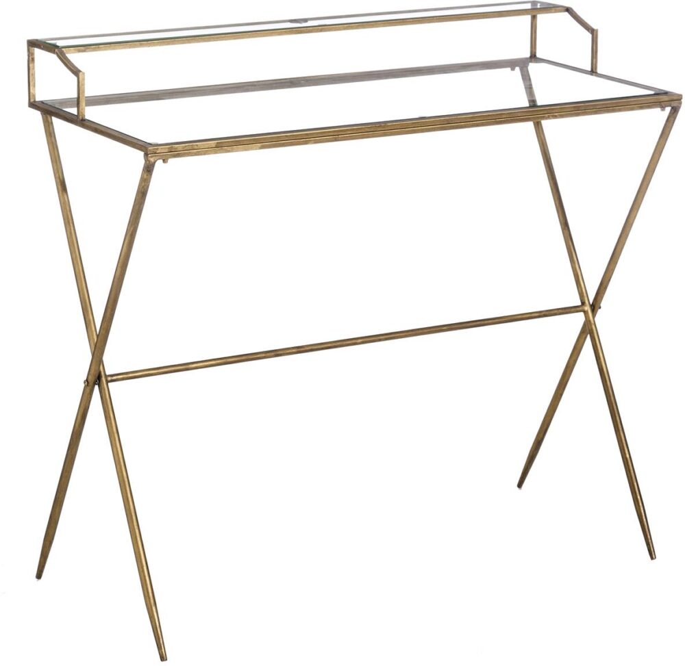 Birou Granada, sticla, design retro, 95x88x42 cm