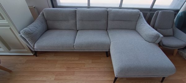 Coltar stanga Ecksofa gri stofa